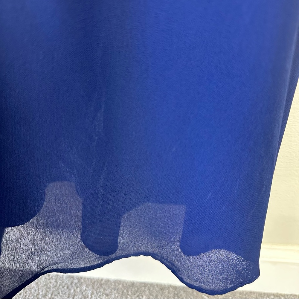 Lulu's Deep Blue Layered Midi Dress - Picture 8 of 12